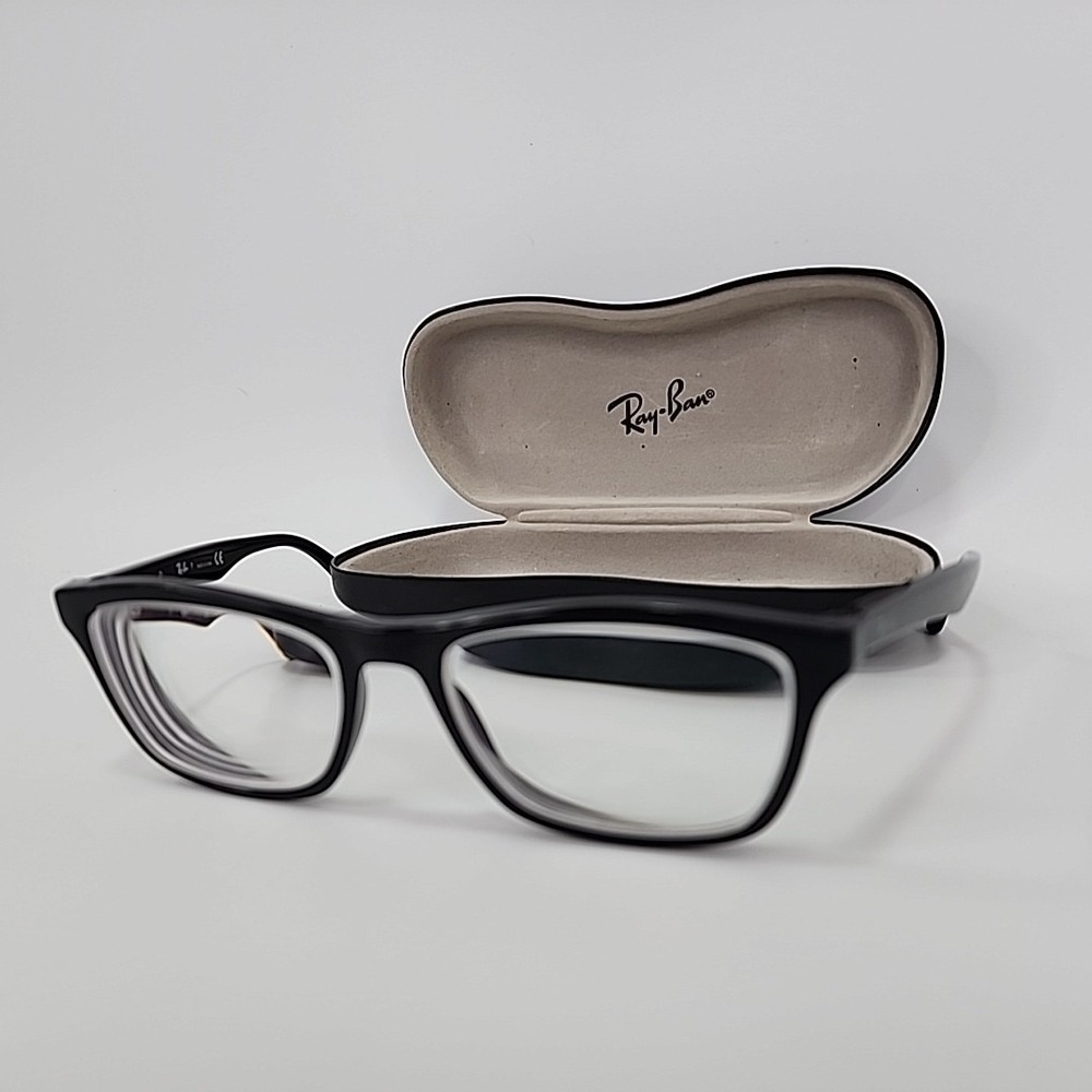 Ray-Ban Polished Black Eyeglasses Frames RB 5279 2000 55-18-145 With Case (A1)